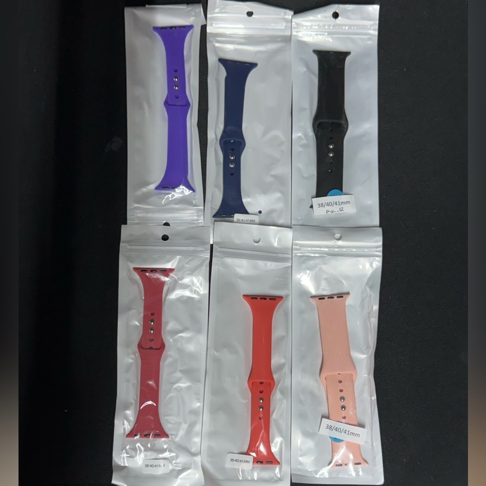 NEW Smart Watch 6 PC Sports Bands Set - size 38/40/41mm